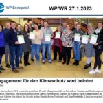 WP/WR am 27.1.23: Engagement für den Klimaschutz wird belohnt